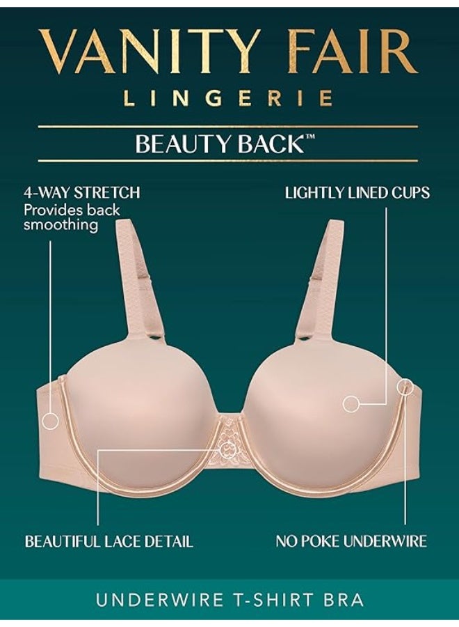 Vanity Fair womens Full Figure Beauty Back Smoothing Bra, Underwire - Beige, 40C US - Image 4