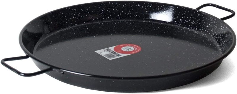 Garcima La Ideal Enamelled Steel Paella Pan, Black, 60 cm - Image 1