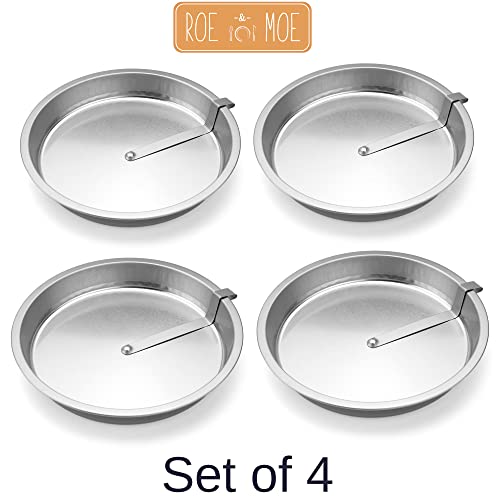 Roe & Moe 9" Easy Out Quick Release Tart, Quiche, Pie and Cake Pan - Set of 4 - Image 3