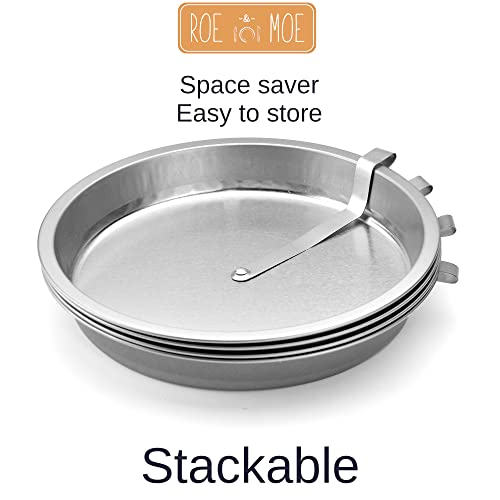 Roe & Moe 9" Easy Out Quick Release Tart, Quiche, Pie and Cake Pan - Set of 4 - Image 2
