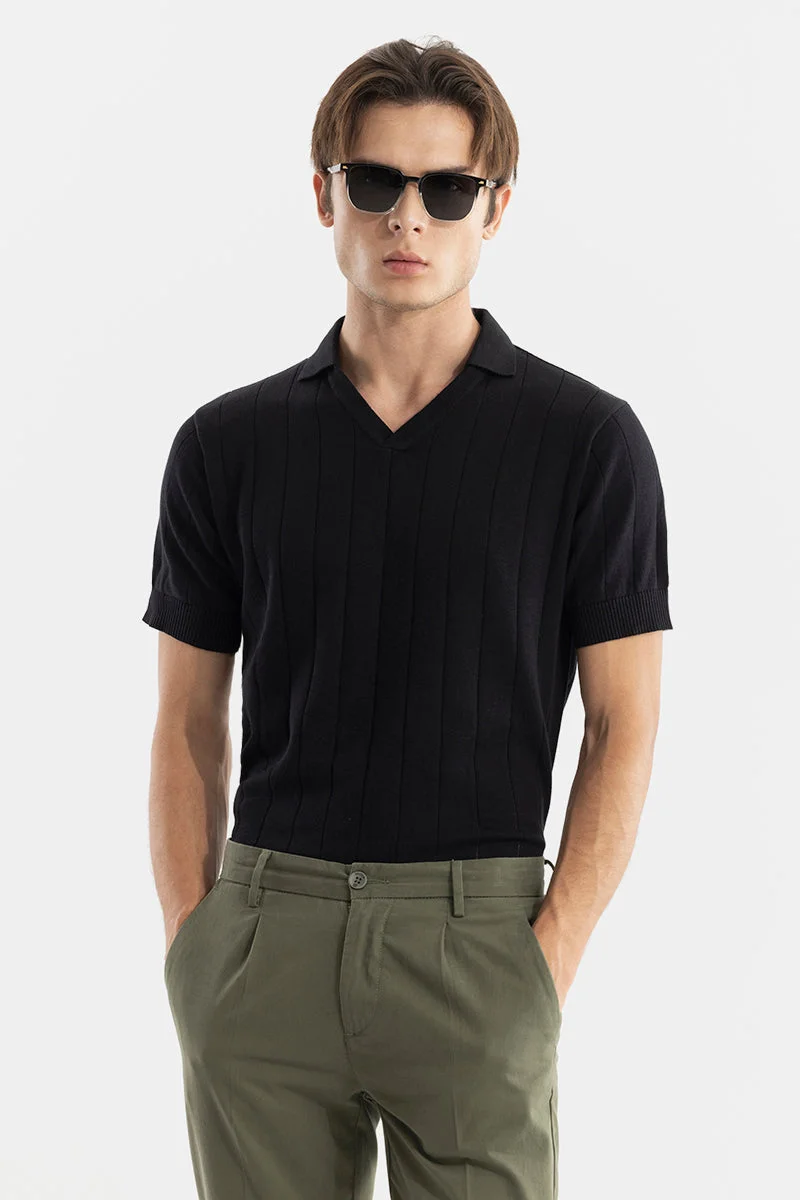 SNITCH Nordic Black Polo T-Shirt