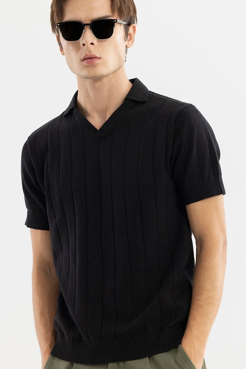 SNITCH Nordic Black Polo T-Shirt