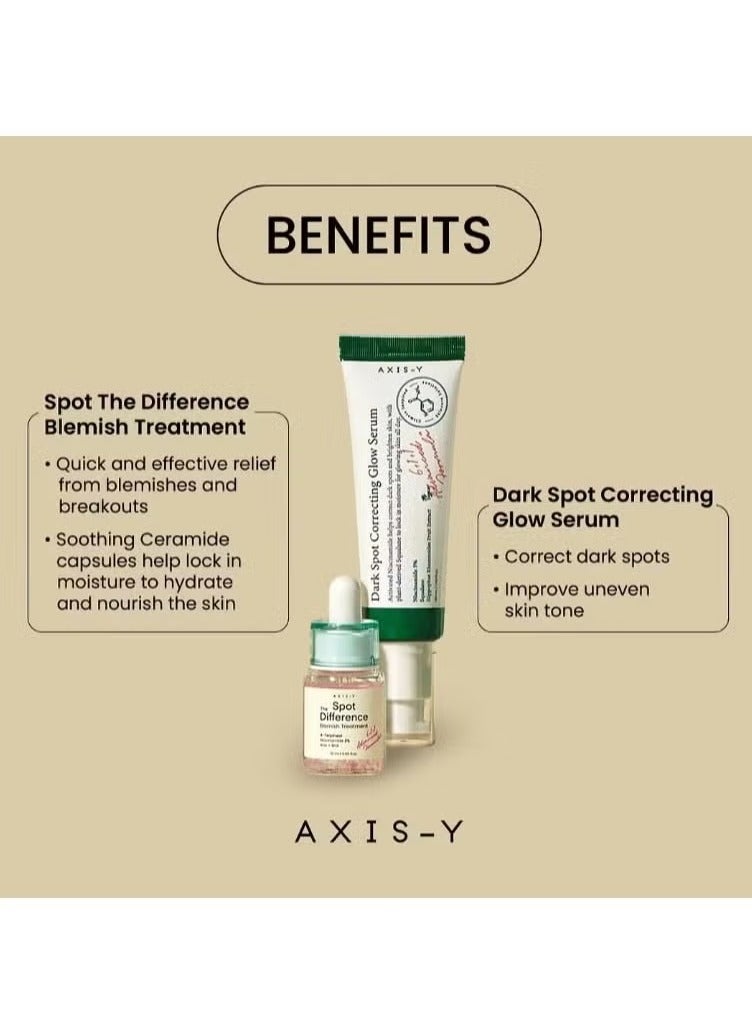 مجموعة AXIS-Y Best Glow Duo - سيروم للبقع الداكنة + علاج للبقع الداكنة لندبات حب الشباب وتفتيح البشرة - Image 2