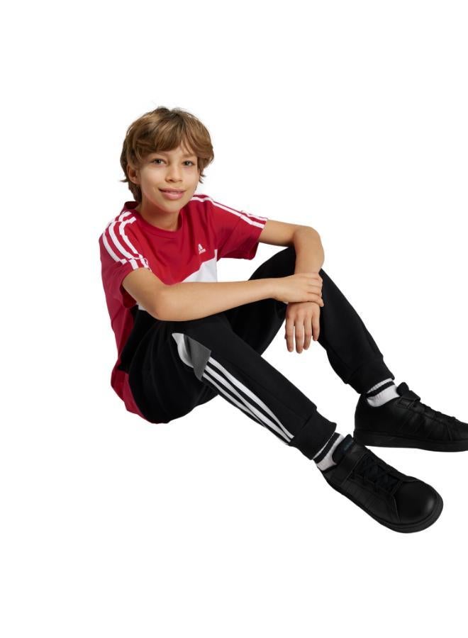 Adidas Tiberio 3-Stripes Colorblock Fleece Joggers Kids - Image 5