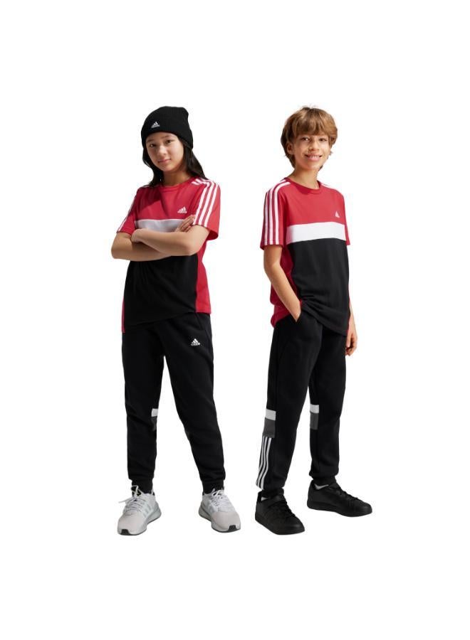 Adidas Tiberio 3-Stripes Colorblock Fleece Joggers Kids - Image 1