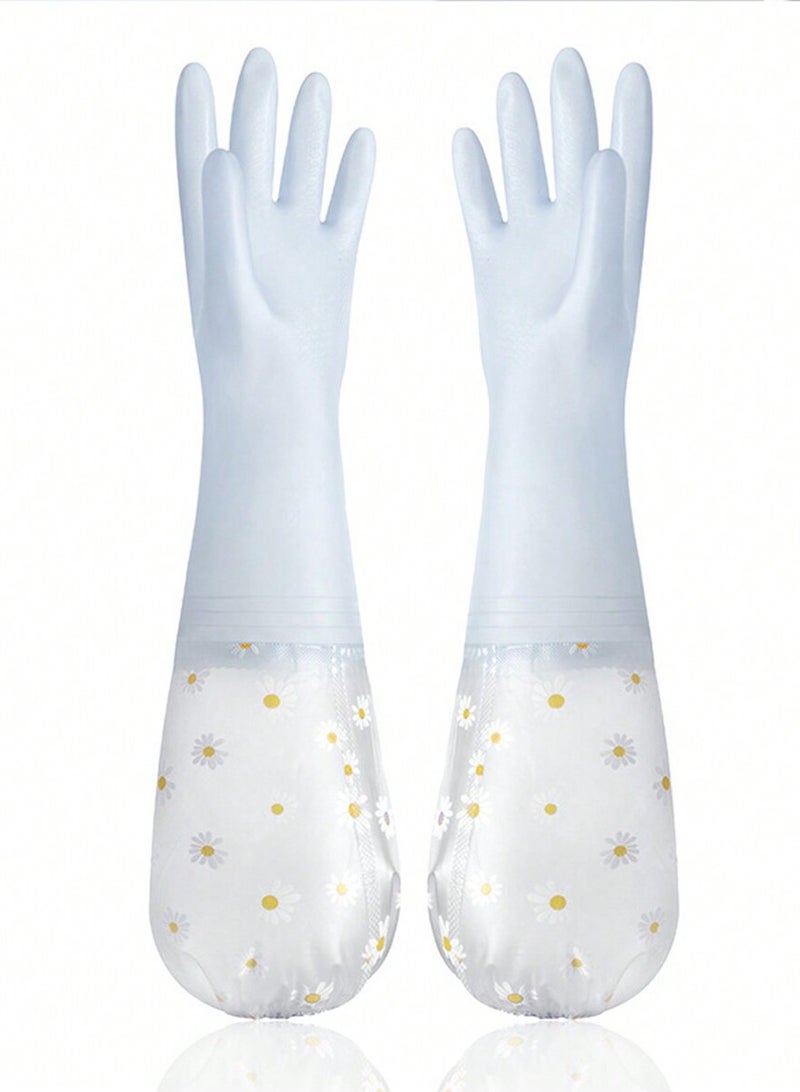 A Pair of Heat Insulated Cleaning Gloves, Waterproof and Slip Resistant, for Kitchen Bathroom Home Gardening Painting Household Tools, One Size - Image 3