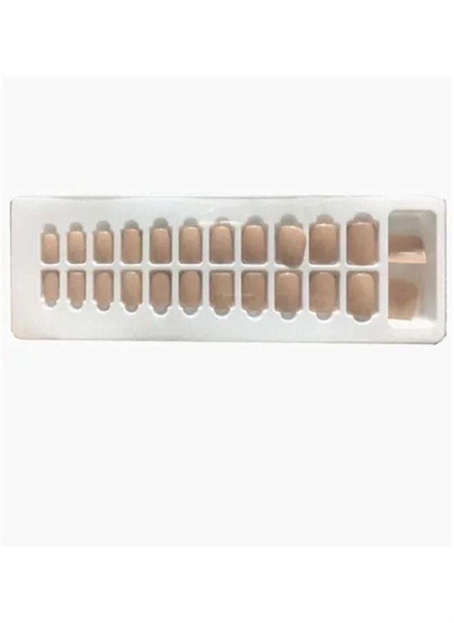BLOOMING TIME 24-Piece Full Cover Press Fake Nails Nude  - Image 1