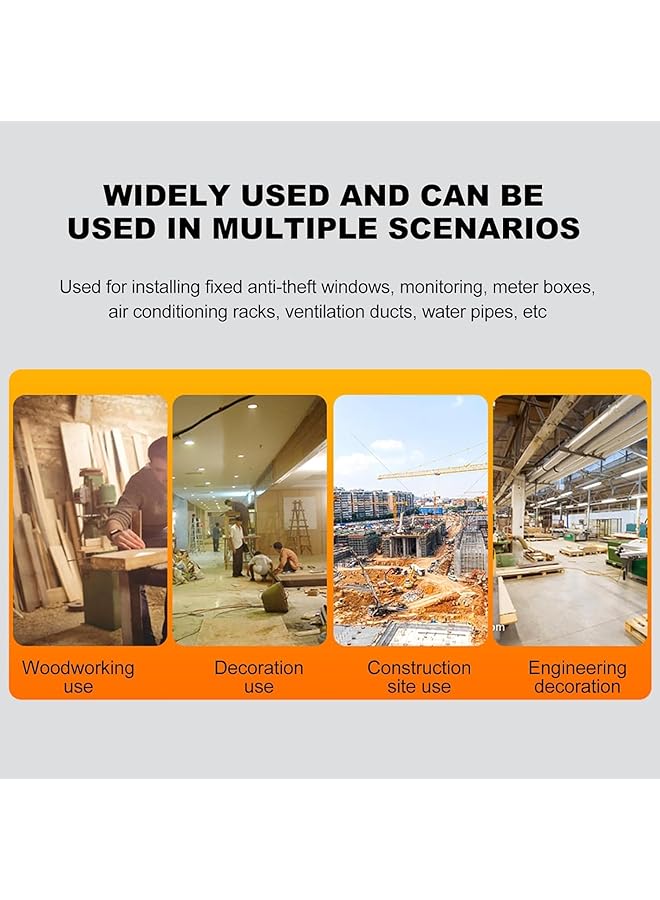 إيروريكس أداة تثبيت المسامير على الحائط، مسدس مسامير عالي الضغط، مسدس مسامير فولاذي يدوي بقوة قابلة للتعديل مع 20 مسمارًا للاستخدام المنزلي، أعمال النجارة، جدار أسمنتي - Image 2