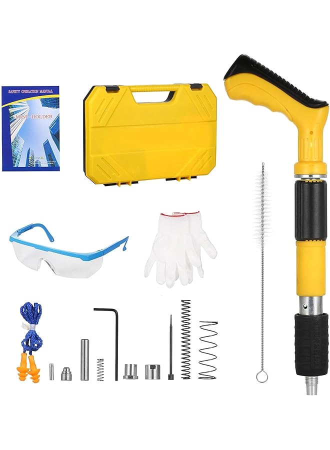 إيروريكس أداة تثبيت المسامير على الحائط، مسدس مسامير عالي الضغط، مسدس مسامير فولاذي يدوي بقوة قابلة للتعديل مع 20 مسمارًا للاستخدام المنزلي، أعمال النجارة، جدار أسمنتي - Image 1