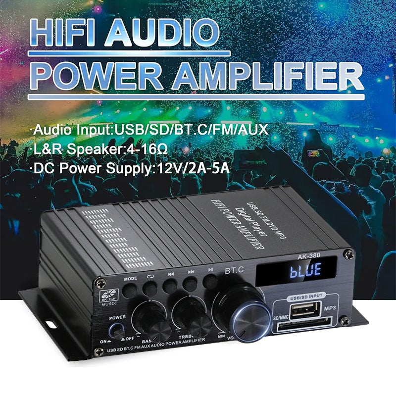 New High-Power Bluetooth Car Home 12V Power Amplifier E-Commerce Products - Image 3