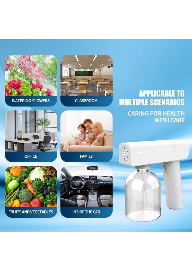 Excefore - Sprayer Fogger Machine Portable Handheld Electrostatic ULV Sprayer Adjustable Spray Volume Fog Tool  Wireless Nano Sprayer Rechargeable Sprayer with Blue Light for Touchless Sanitization - Image 1