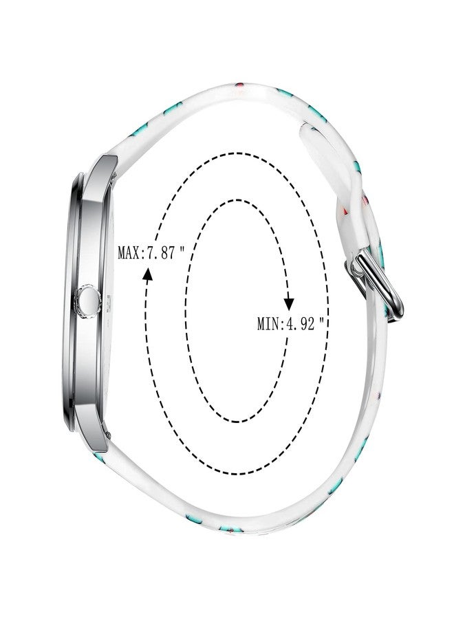 BOFAN Nurse Watch for Nurse,Medical Professionals,Students,Doctors with Easy to Read Dial,Second Hand and 24 Hour,Soft Pink Print Silicone Band,Water Resistant. - Image 4