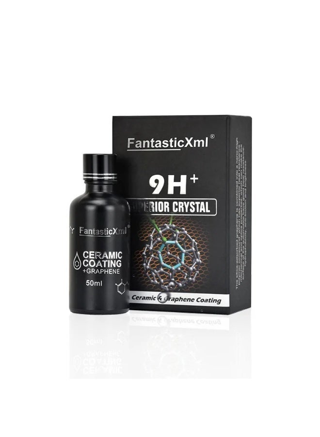 FANTASTIC XML FantasticXML 9H+ Superior Crystal Ceramic & Graphene Coating for Cars - 50ml Nano Liquid Glass Paint Protection Kit with Super Hydrophobic & High Gloss Finish - Image 1