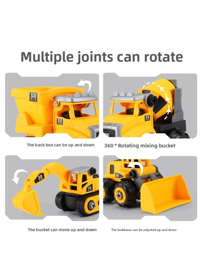 Children's Toys With Screws Can Be Assembled And Disassembled. Intelligence Development-Color:Firefighting Gift Box [including 4 Cars + Sheng Stone Rack Tools + Electric Drill]®  - Image 5