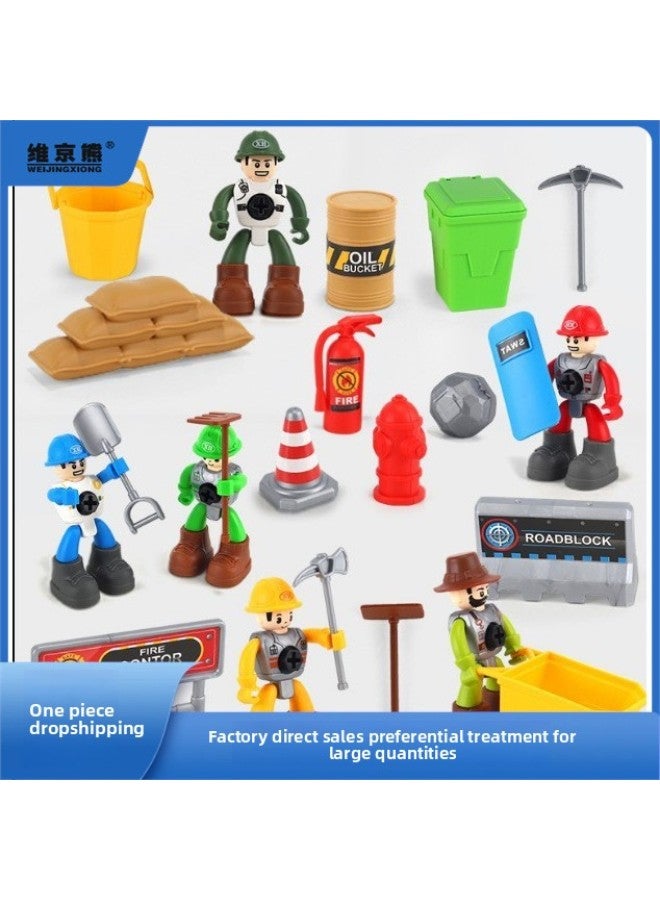Children's Toys With Screws Can Be Assembled And Disassembled. Intelligence Development-Color:Firefighting Gift Box [including 4 Cars + Sheng Stone Rack Tools + Electric Drill]®  - Image 3