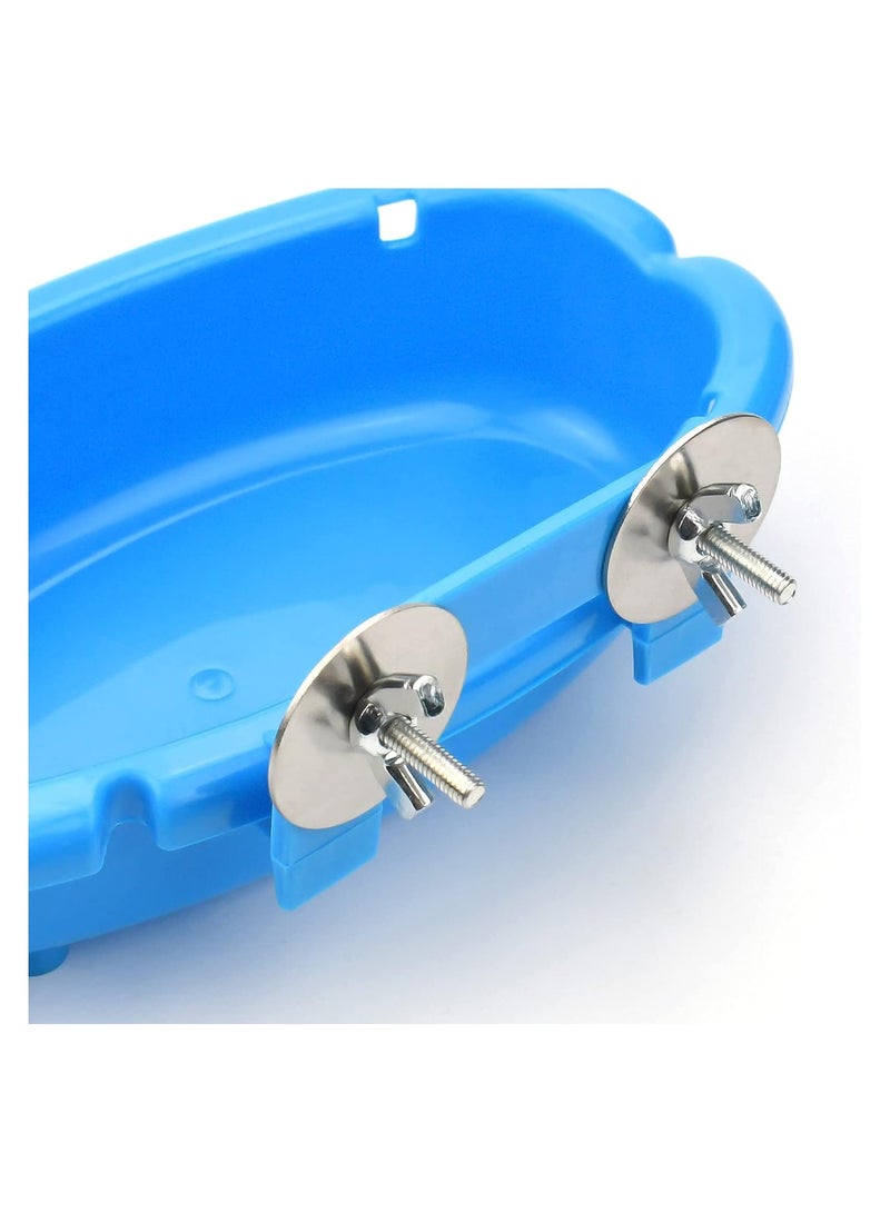 SYOSI Bird Bath for Cage Small Tub Bowl Bowl Basin Hanging Birdbath Toy Water Shower Food Feeder for Hang Inside Cage Birdbath Shower for Parrot Parakeets Cockatiels Canary Budgerigar - Image 4