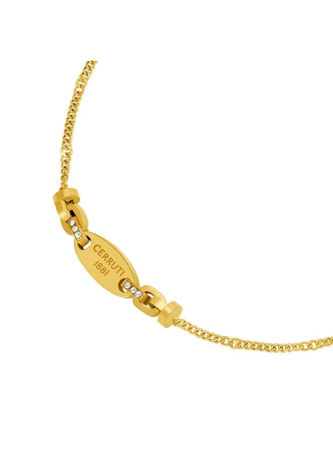 شيروتي 1881 Anita Gold Plated Stainless Steel Chain Bracelet for Women