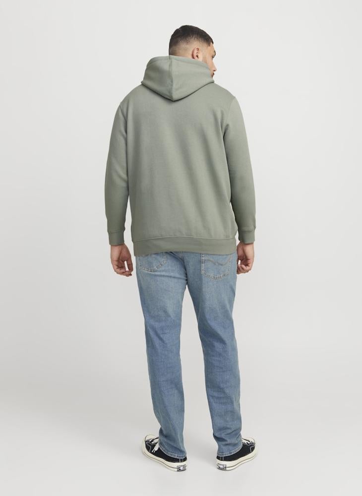 JACK & JONES - Plus Size Graphic Print Pull Over Hoodie - Image 1