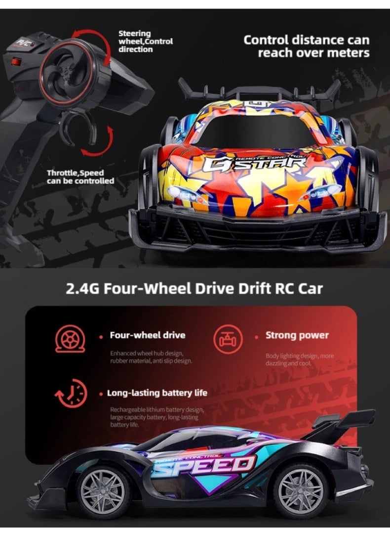 CALL PLAY LED Light-Up Stunt RC Car - 1:18 Scale Glow in the Dark Remote Control Car with Flashing & Cool Drift Tricks, Race Toy Gift for Boys & Girls, Birthday Party Fun (Rechargeable)  - Image 3