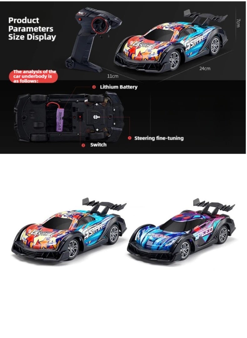 CALL PLAY LED Light-Up Stunt RC Car - 1:18 Scale Glow in the Dark Remote Control Car with Flashing & Cool Drift Tricks, Race Toy Gift for Boys & Girls, Birthday Party Fun (Rechargeable)  - Image 5
