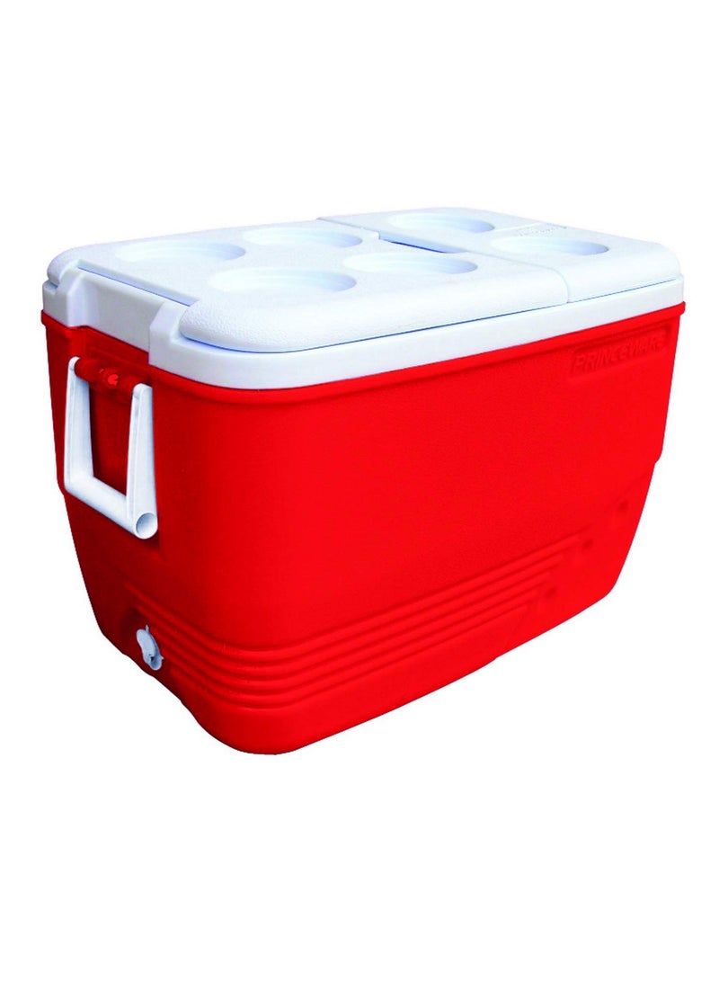 60L Insulated Ice Box Cooler – Heavy-Duty Portable Picnic & Fishing Cool Box (Red)