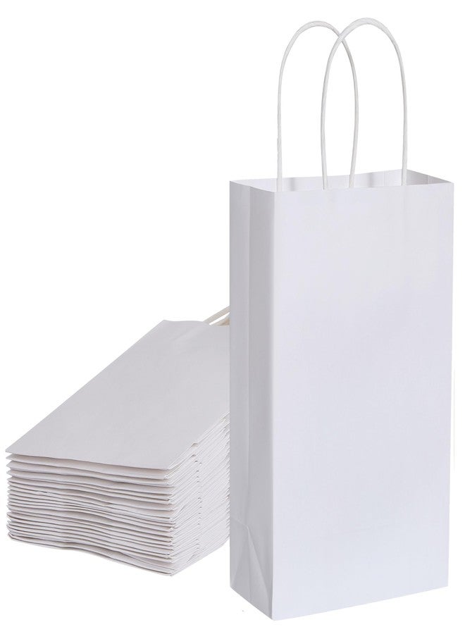 SUNCOLOR 12-Pack Small White Gift Bags with Handles - 8" Paper Goodie Bags for Party Favors, Weddings, Baby Showers, Birthdays & Retail Packaging - Image 1