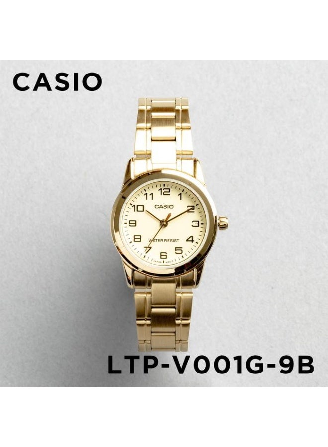 كاسيو ساعة كاسيو LTP-V001G-9BUDF للنساء – سوار ستانلس ستيل باللون الذهبي مع قرص شامباني أنيق - Image 5