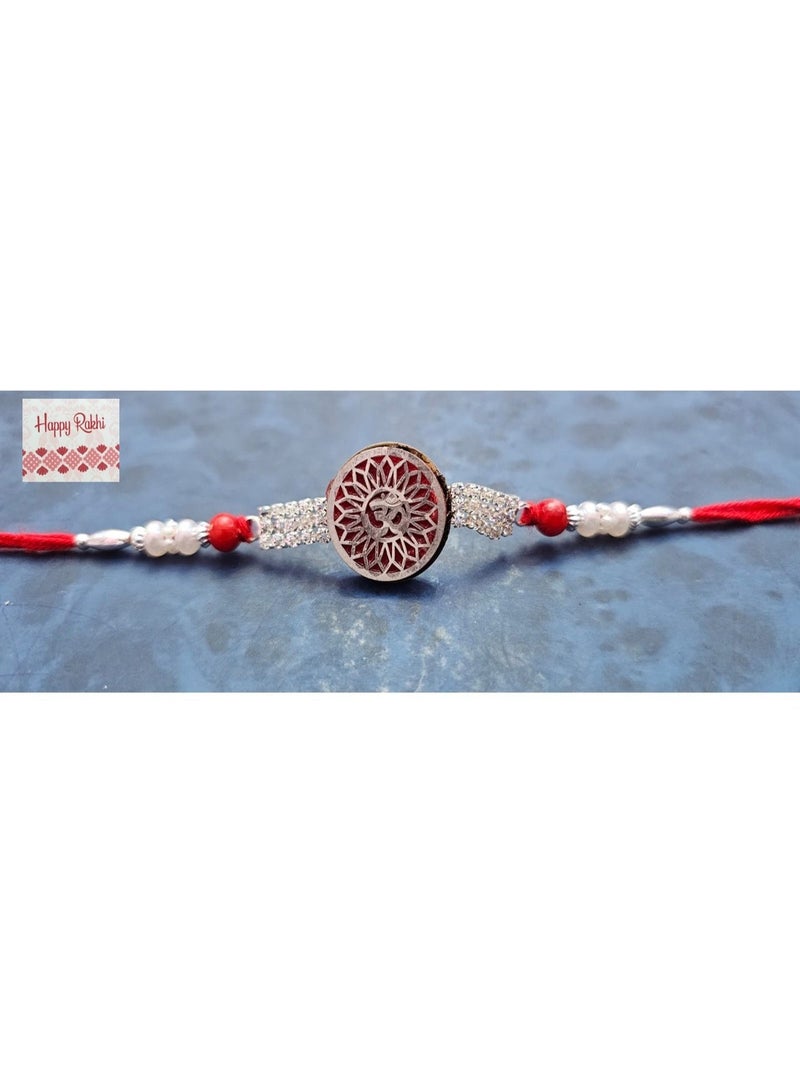 Shreeji Traditional Rakhi for Brother – Handcrafted Raksha Bandhan Thread with Decorative Beads (DESIGN 10) - Image 4