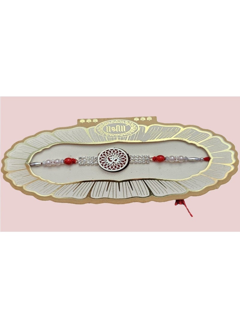 Shreeji Traditional Rakhi for Brother – Handcrafted Raksha Bandhan Thread with Decorative Beads (DESIGN 10) - Image 3