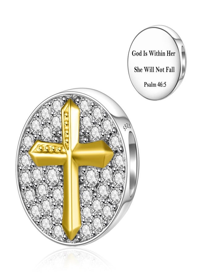 DALARAN Cross Charm Fit Charms Bracelet Christian Bible Verse Charms Prayer Faith Religious Presents for Women - Image 1