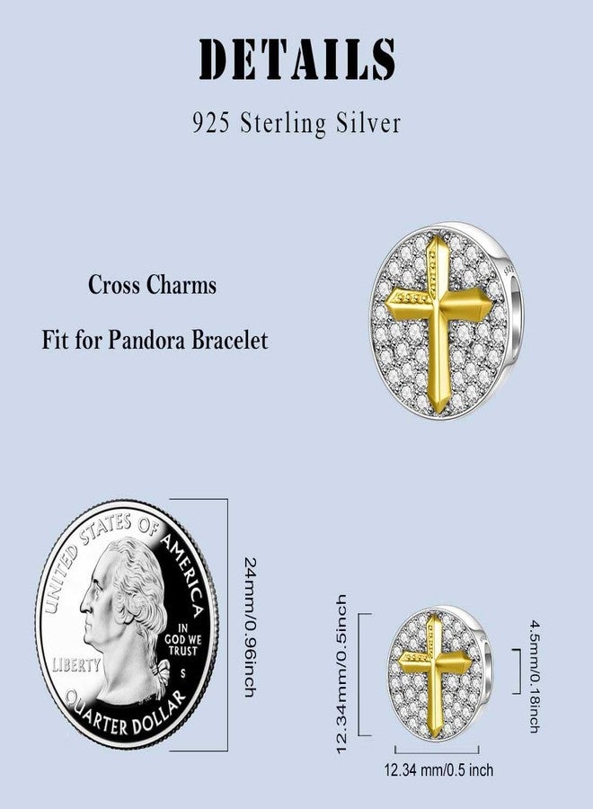 DALARAN Cross Charm Fit Charms Bracelet Christian Bible Verse Charms Prayer Faith Religious Presents for Women - Image 2