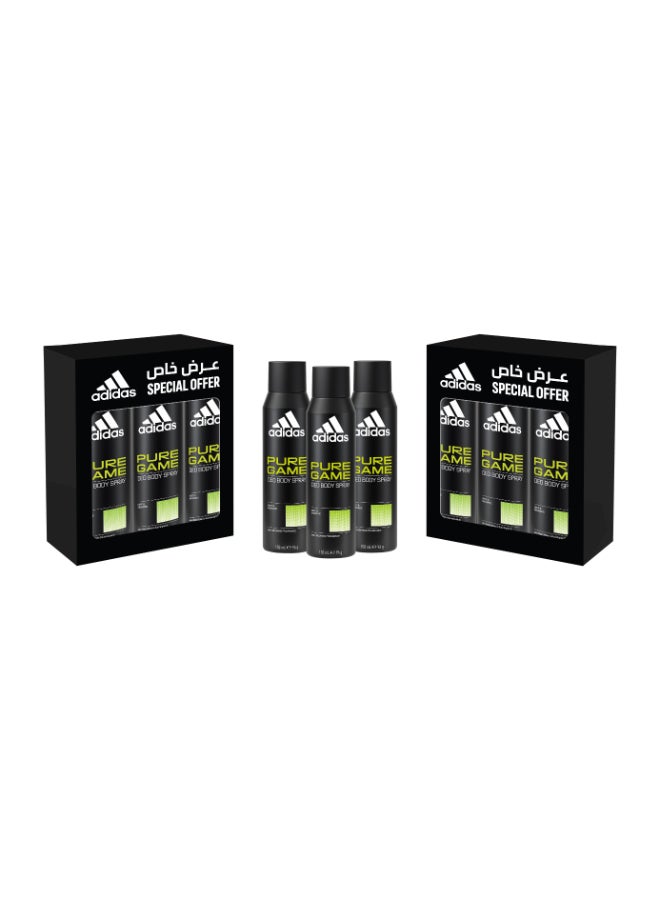 Adidas Pure Game Deodorant Body Spray Set 150ml - Image 1