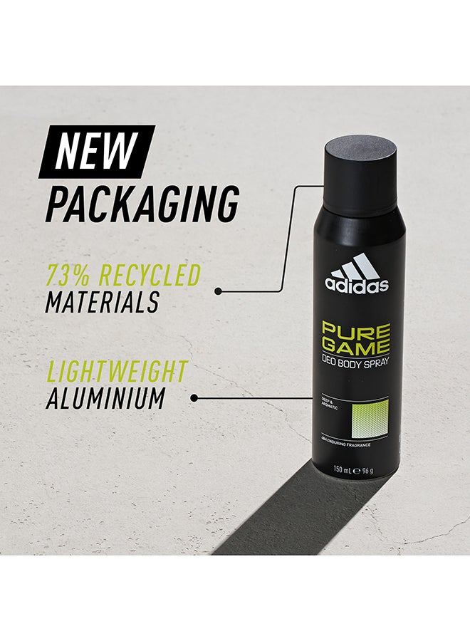 Adidas Pure Game Deodorant Body Spray Set 150ml - Image 2