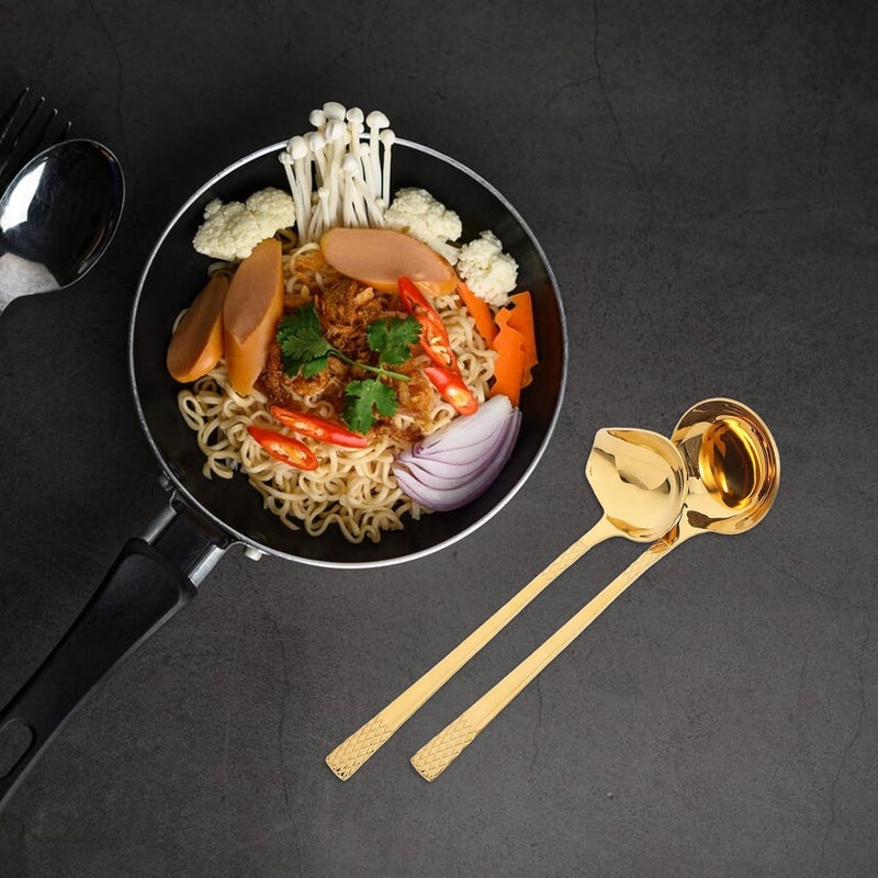 Stainless Steel Gravy Scoop and Saucing Ladle Set, 304 Thickened Sauce Spoon with Drizzle Spout, Small Portion Sauce Server for Home Kitchen Cooking and Serving - Image 5