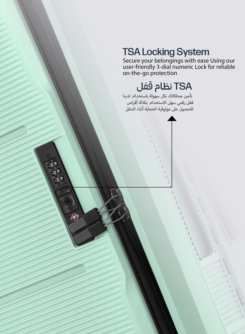 بارا جون حقيبة سفر جديدة قابلة للطي مقاس كابينة قطعة واحدة - أخضر - Image 2