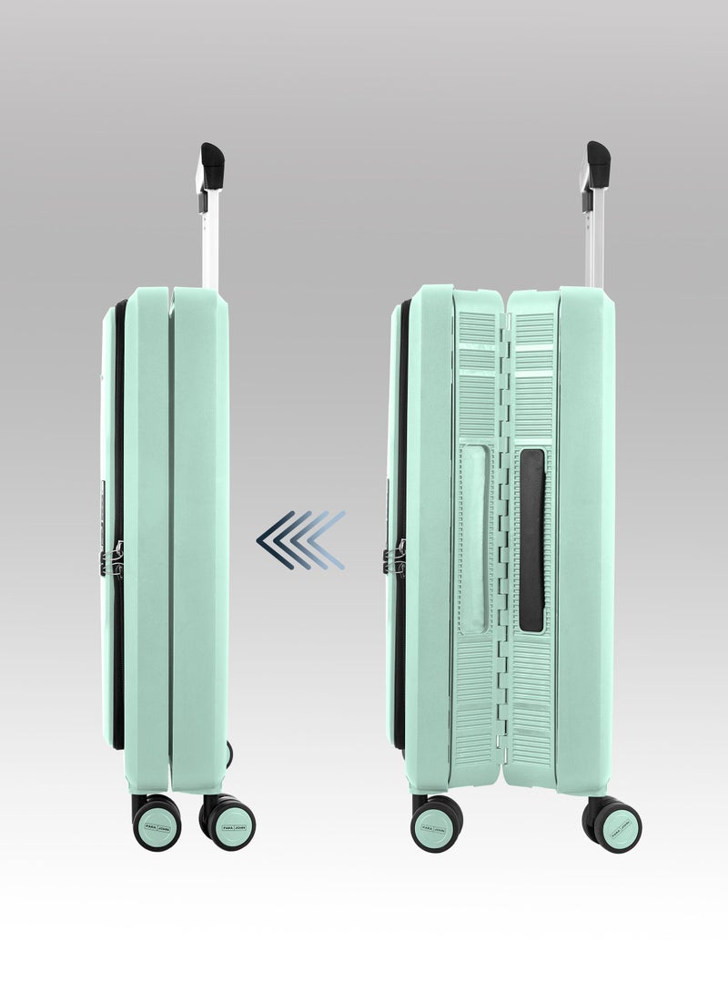 بارا جون حقيبة سفر جديدة قابلة للطي مقاس كابينة قطعة واحدة - أخضر - Image 3