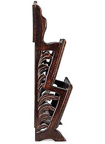 Handyytwwisst Handyytwwisst Wall Mounted Wooden 2 Tier MagazineLetter Newspaper RackHolder for Home and Office  - Image 3