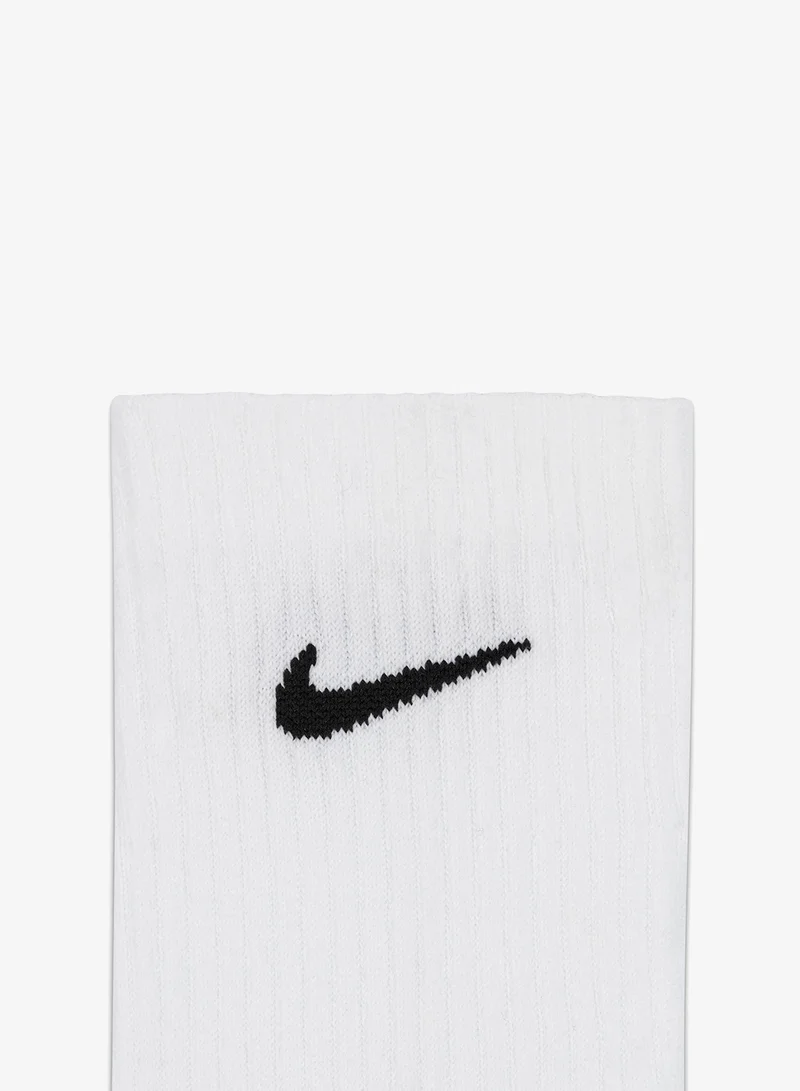 Nike WHITE/(BLACK) Everyday Plus Lightweight Crew Socks  | Best Price UAE