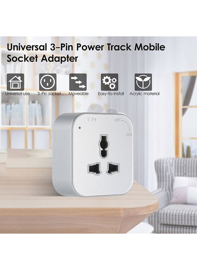 Generic - Universal 3-Pin Track Sockets Power Track Socket Outlet Versatile Electric Mobile Track Socket Power Track Adapter - Image 1