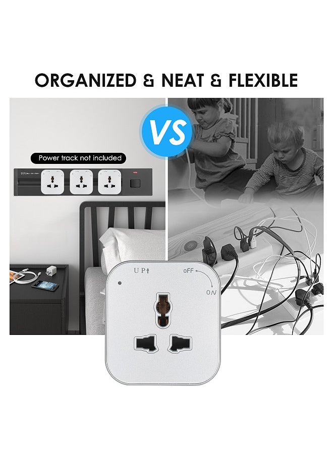 Generic - Universal 3-Pin Track Sockets Power Track Socket Outlet Versatile Electric Mobile Track Socket Power Track Adapter - Image 1