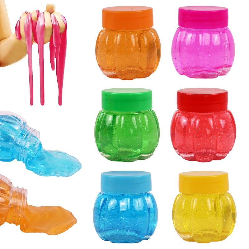 Toyshine عبوة من 6 قطع طين لزج غير لاصق ملون ناعم مجموعة ألعاب تخفيف التوتر والقلق للأطفال - متعدد الألوان - Image 1