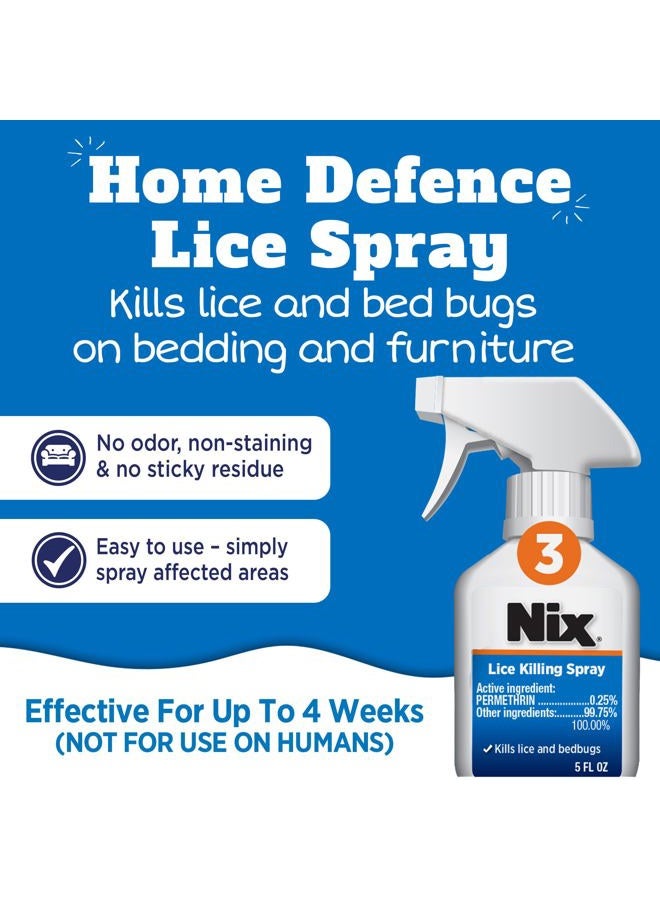 NIX Complete Lice Treatment Kit, Lice Treatment for Hair, Lice Spray for Home, Lice Comb - Image 4