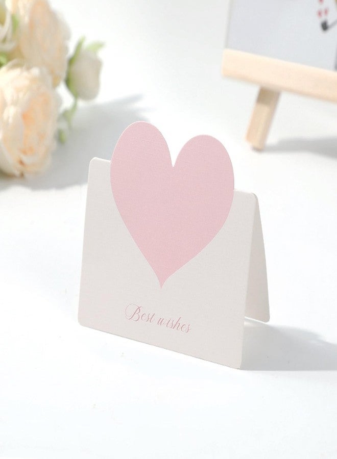 Toosunny 100 Pcs Heart Place Cards - Tented Folding Seating Name Cards for Wedding Reception, Bridal Shower, Birthday Party, Dinner Table Setting - Image 4