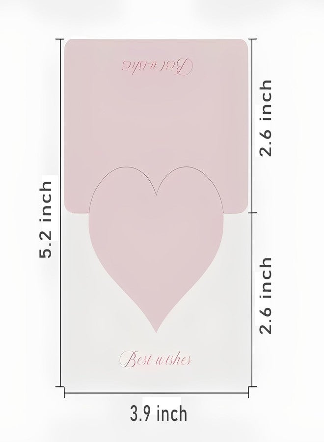 Toosunny 100 Pcs Heart Place Cards - Tented Folding Seating Name Cards for Wedding Reception, Bridal Shower, Birthday Party, Dinner Table Setting - Image 2