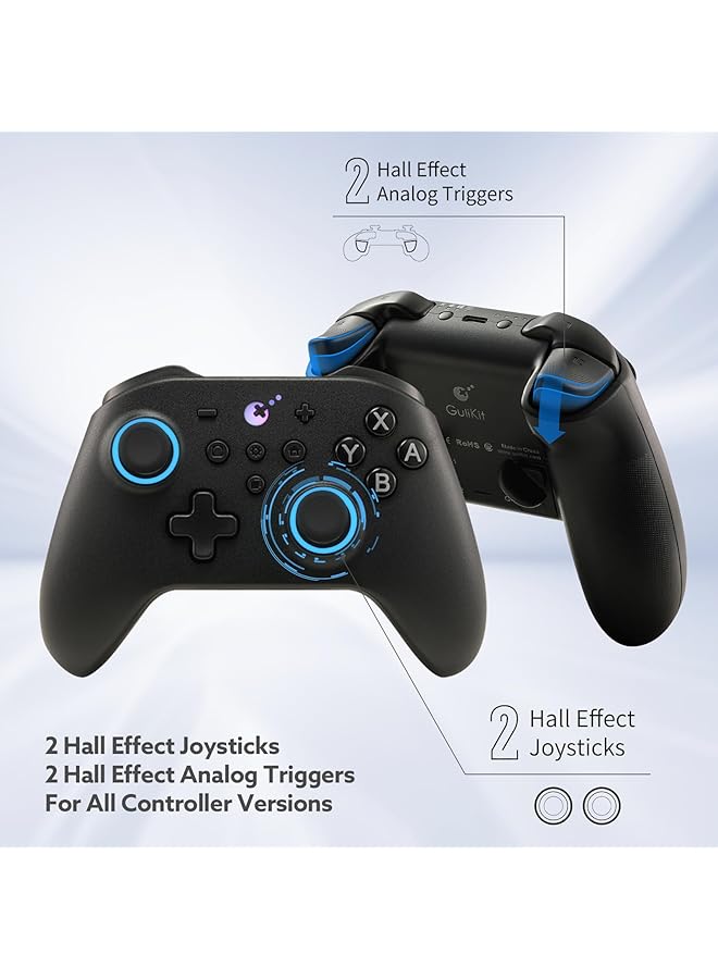 Gulikit Kk3 Pro Controller Kingkong 3 Pro Switch Controller (No Drift) For Switch/Pc/Android/Macos/Ios Hall Joysticks And Triggers Maglev/Rotor/Hd Vibration (Black) - Image 3