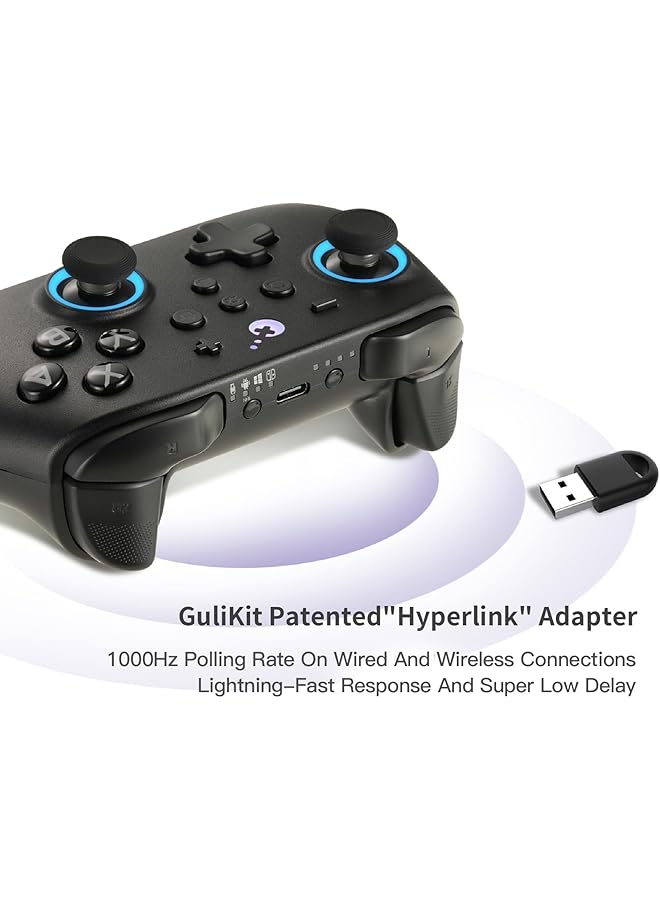 Gulikit Kk3 Pro Controller Kingkong 3 Pro Switch Controller (No Drift) For Switch/Pc/Android/Macos/Ios Hall Joysticks And Triggers Maglev/Rotor/Hd Vibration (Black) - Image 4