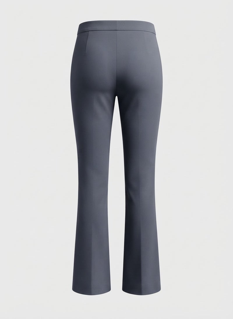 AUXOM Men's Formal Slim Ankle Trousers - Dark Grey - Image 4