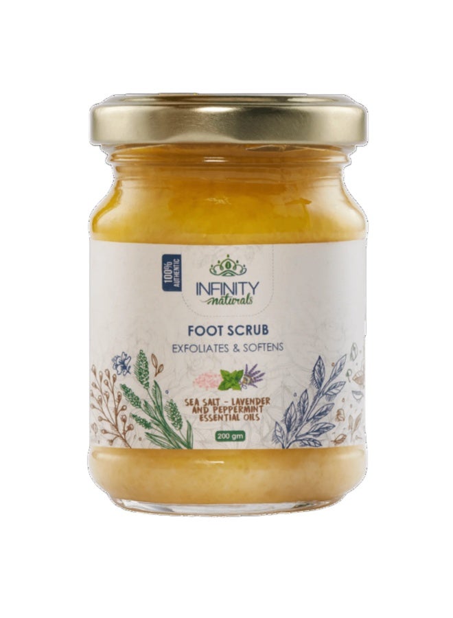 إينفينيتي انفنيتي ناتشورال مقشر القدمين بالنعناع و اللافندر و املاح البحر 200 جم