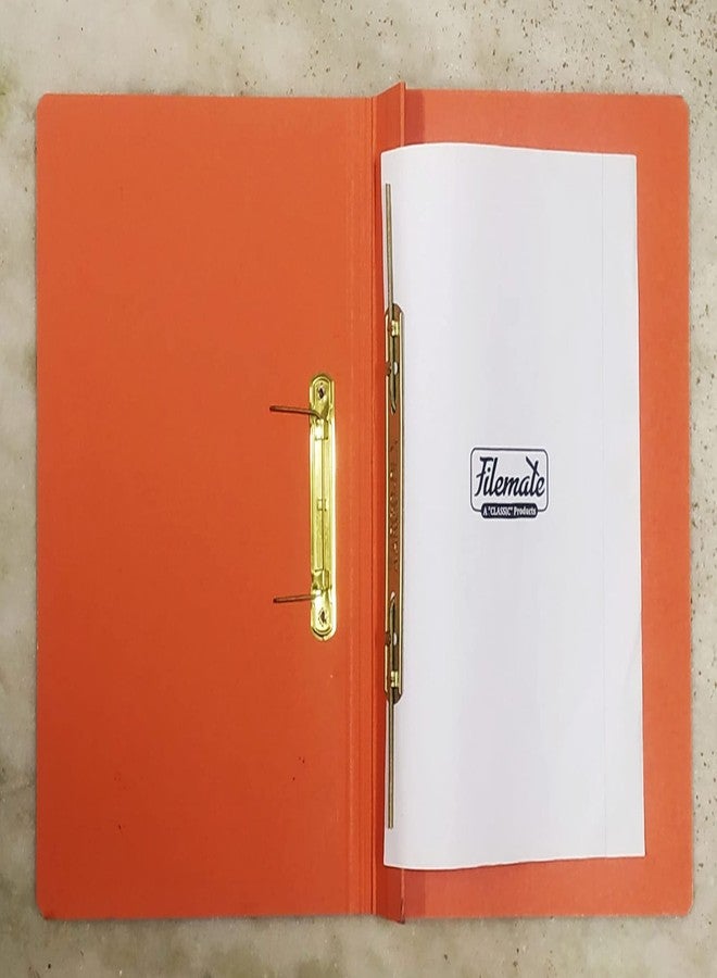 Filemate Office File No.5000(Pack of 6 pcs)(F/S or Legal size: 14 X 10 inch)(800GSM)(Deluxe Quality Metal Spring Clip)(Paper Holding Capacity-100 Papers Approximately)(Red, Blue, Green, Yellow and Orange Color) - Image 2