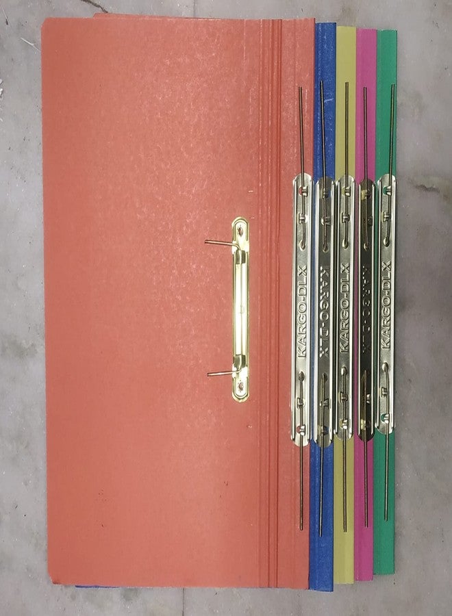 Filemate Office File No.5000(Pack of 6 pcs)(F/S or Legal size: 14 X 10 inch)(800GSM)(Deluxe Quality Metal Spring Clip)(Paper Holding Capacity-100 Papers Approximately)(Red, Blue, Green, Yellow and Orange Color) - Image 3